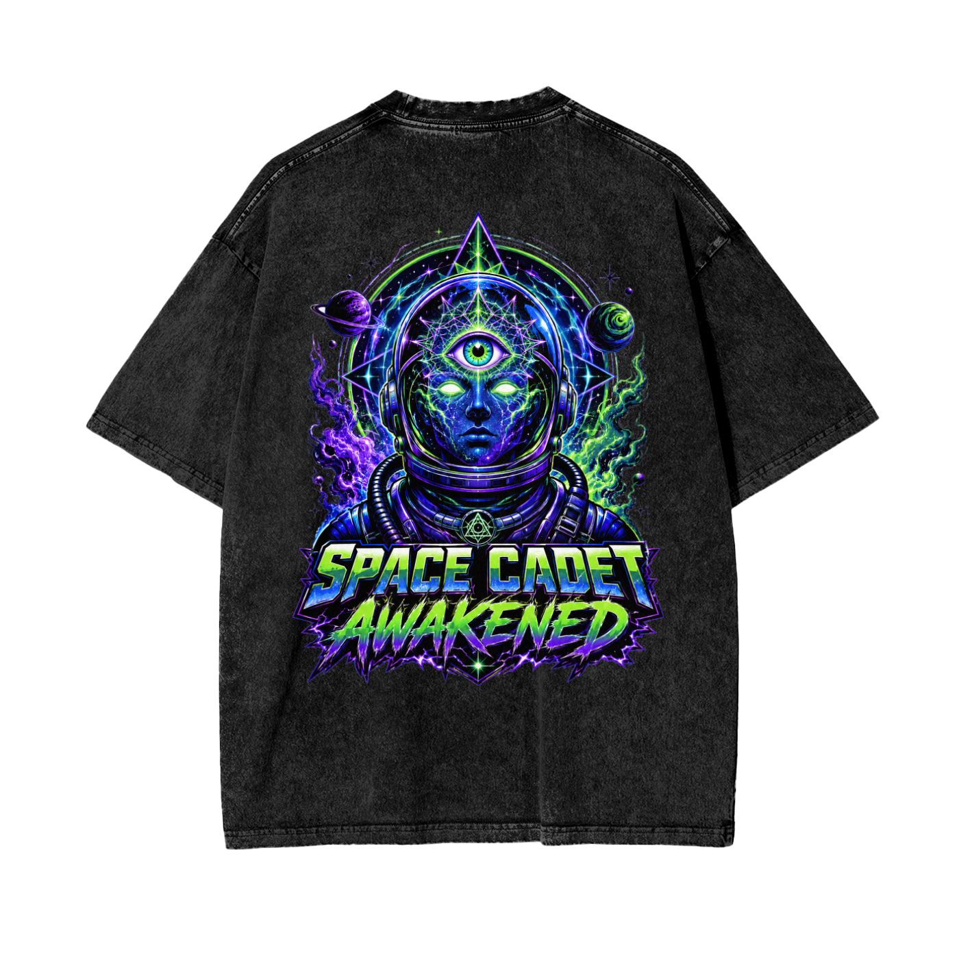 Awakened acid wash tee