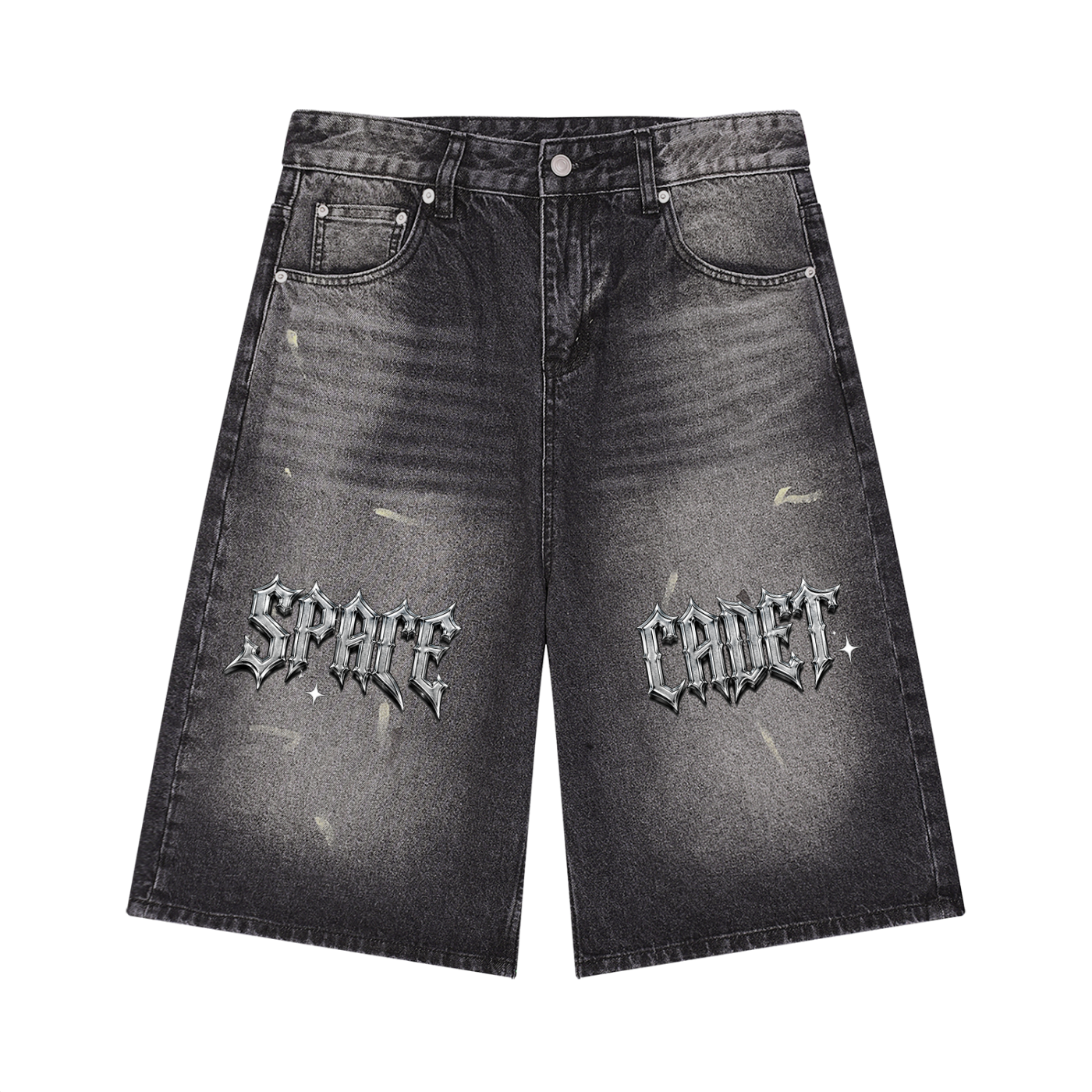 Space Cadet Vintage Wash Denim Shorts