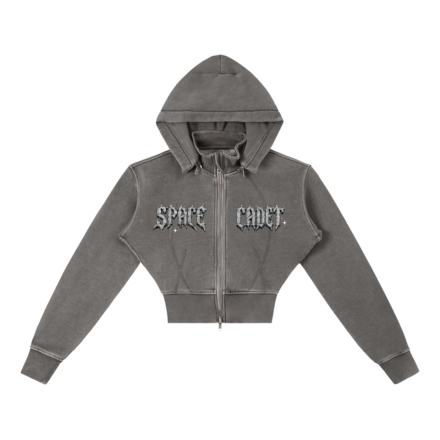 Space Cadet Bad B Vintage Washed Cropped Hoodie 2