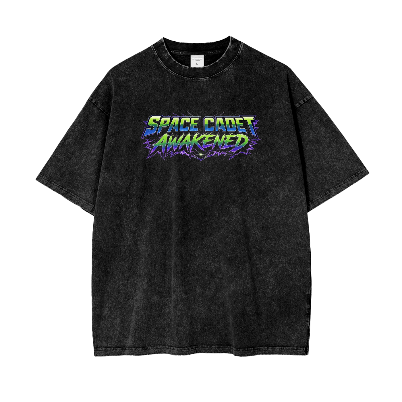 Awakened acid wash tee