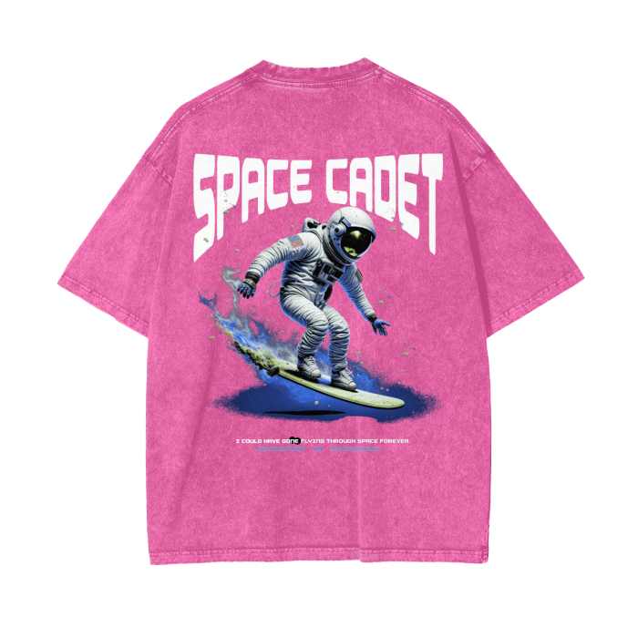 V2 Space Surfer Acid Wash Oversize T-Shirt