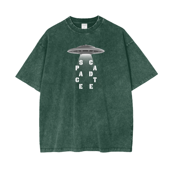V2 Beam Me Up Acid Wash Oversize T-Shirt