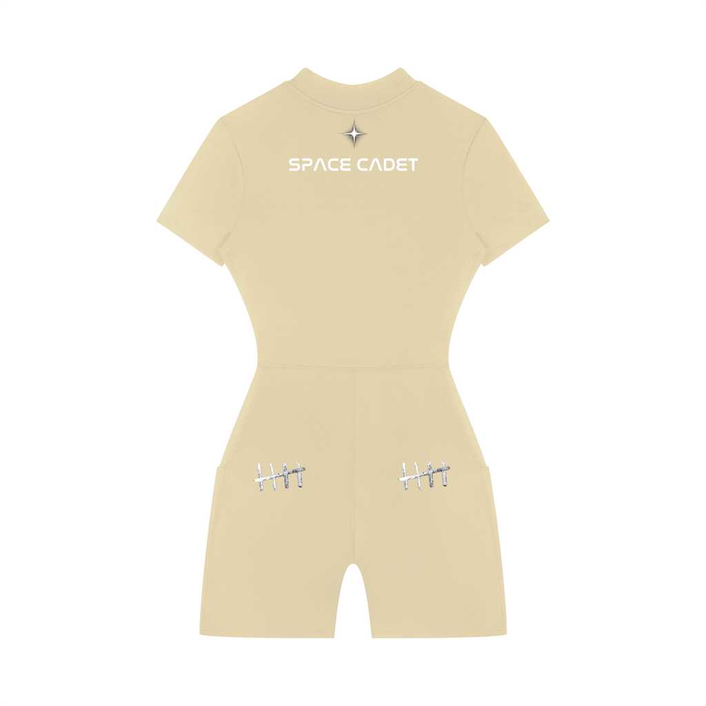 Space Cadet Quarter-Zip Short Sleeve Romper