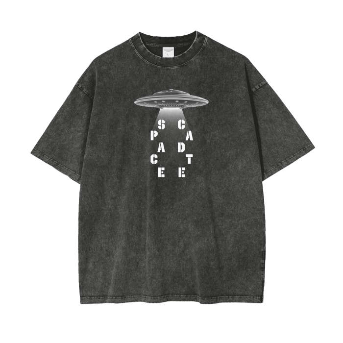 V2 Beam Me Up Acid Wash Oversize T-Shirt