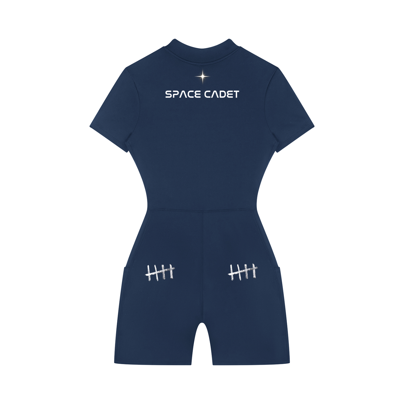 Space Cadet Quarter-Zip Short Sleeve Romper