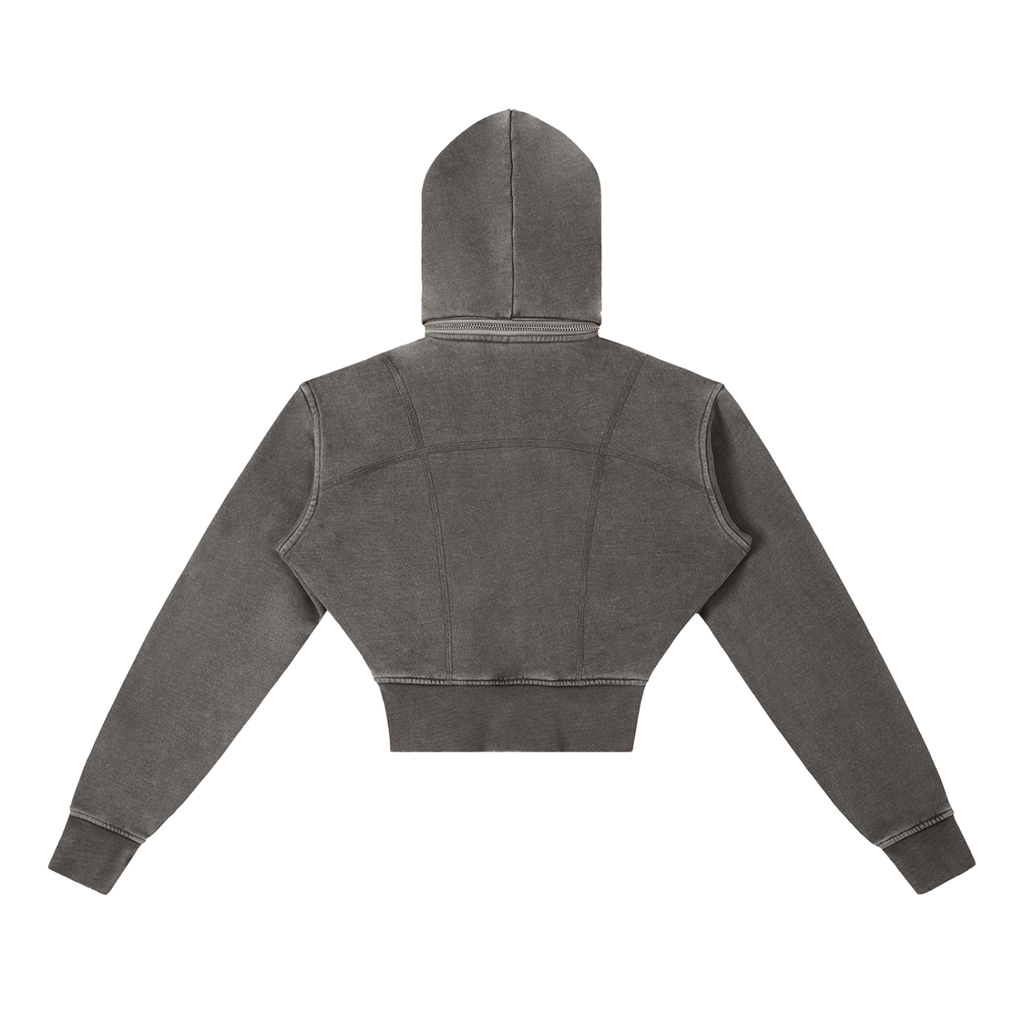 Space Cadet Bad B Vintage Washed Cropped Hoodie 2