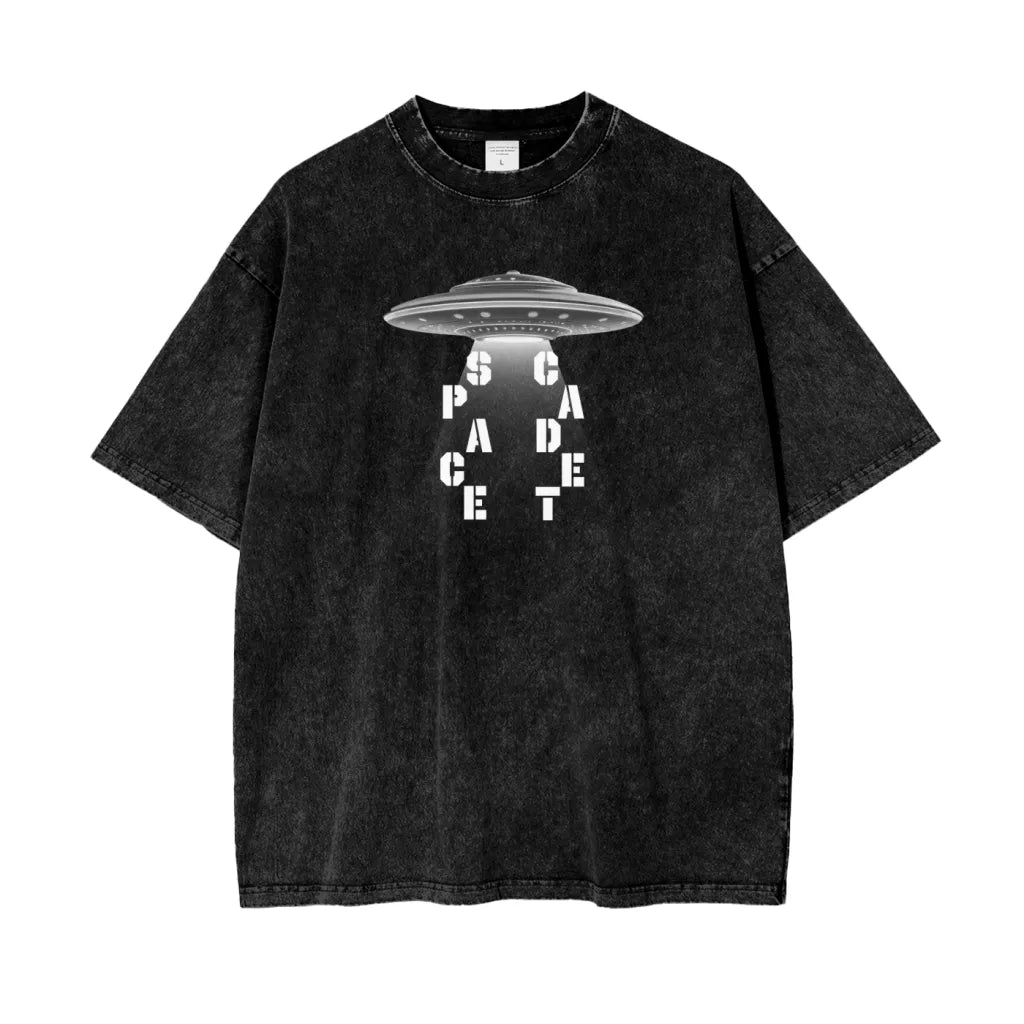 V2 Beam Me Up Acid Wash Oversize T-Shirt