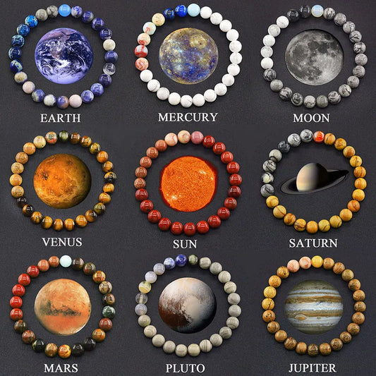 Solar System/Planets Natural Stone Bracelet