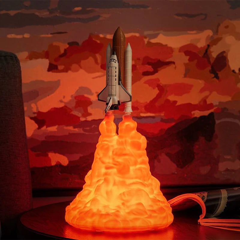 3D Rocket Night Light