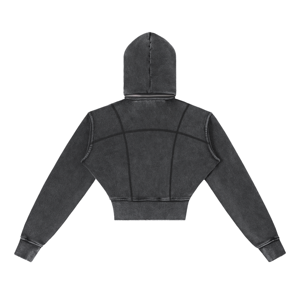 Space Cadet Bad B Vintage Washed Cropped Hoodie 2