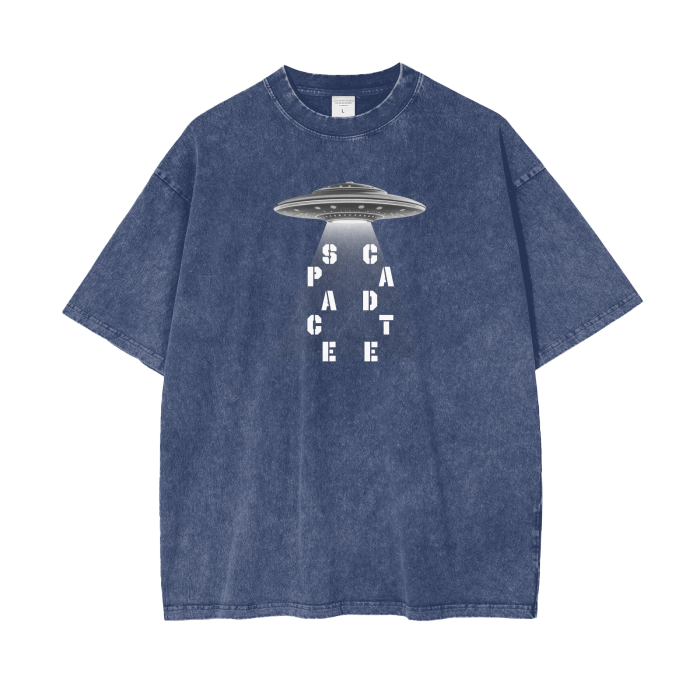 V2 Beam Me Up Acid Wash Oversize T-Shirt