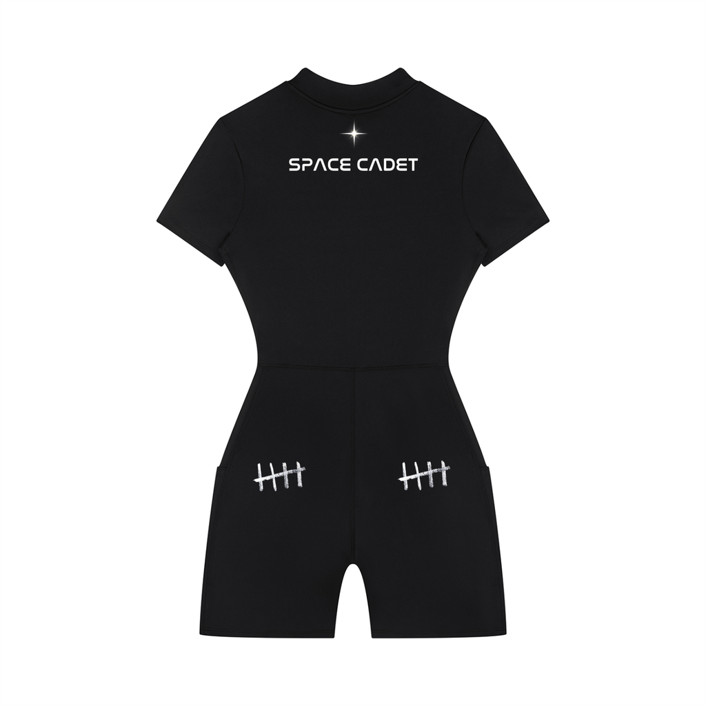 Space Cadet Quarter-Zip Short Sleeve Romper