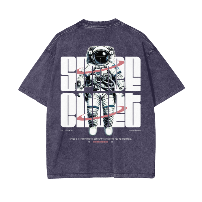 Official V2 Space Cadet Acid Wash Oversize T-Shirt