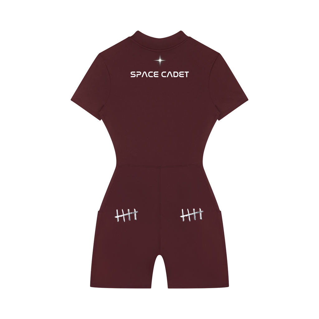Space Cadet Quarter-Zip Short Sleeve Romper