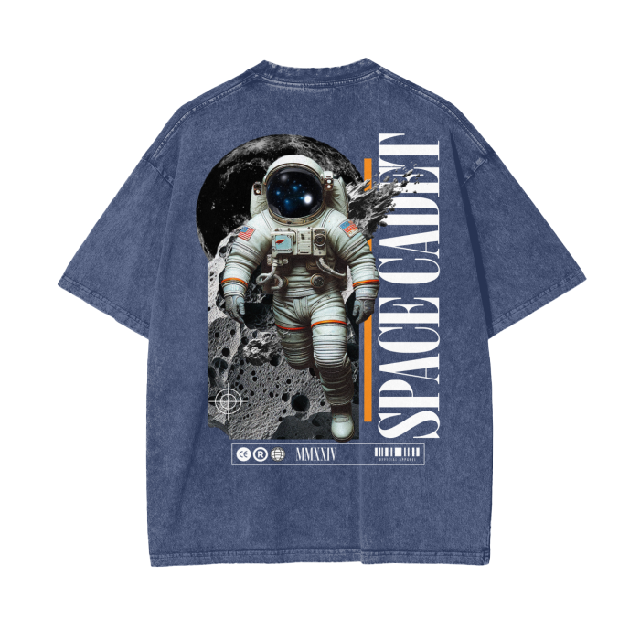 V2 Astro Walking Acid Wash Oversize T-Shirt