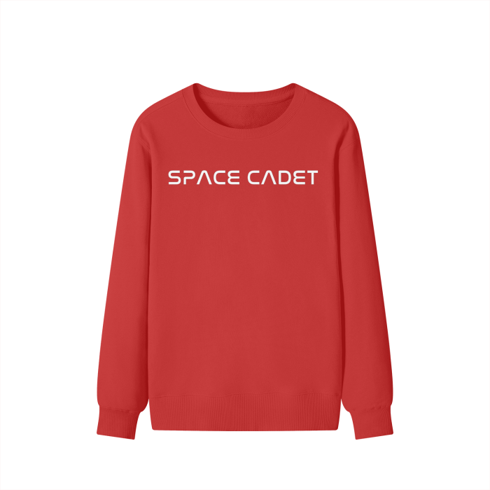 Space Cadet V1 White Print Sweater