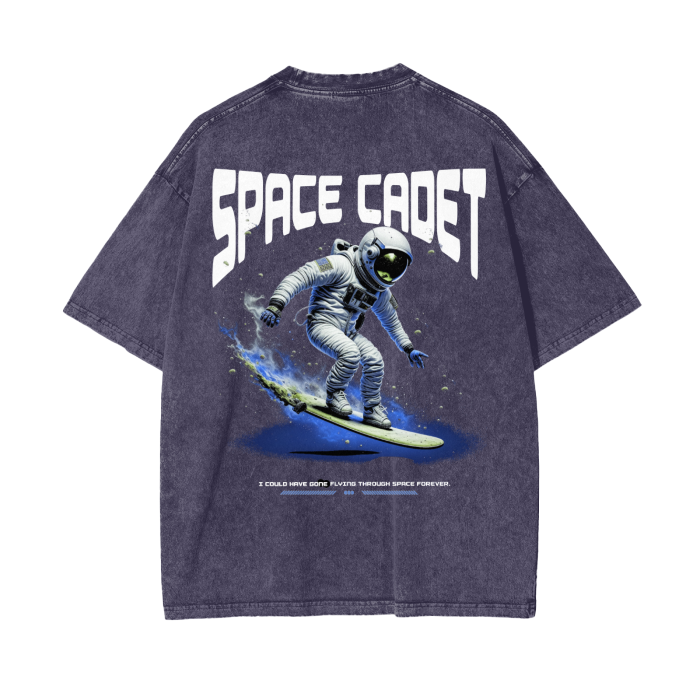 V2 Space Surfer Acid Wash Oversize T-Shirt