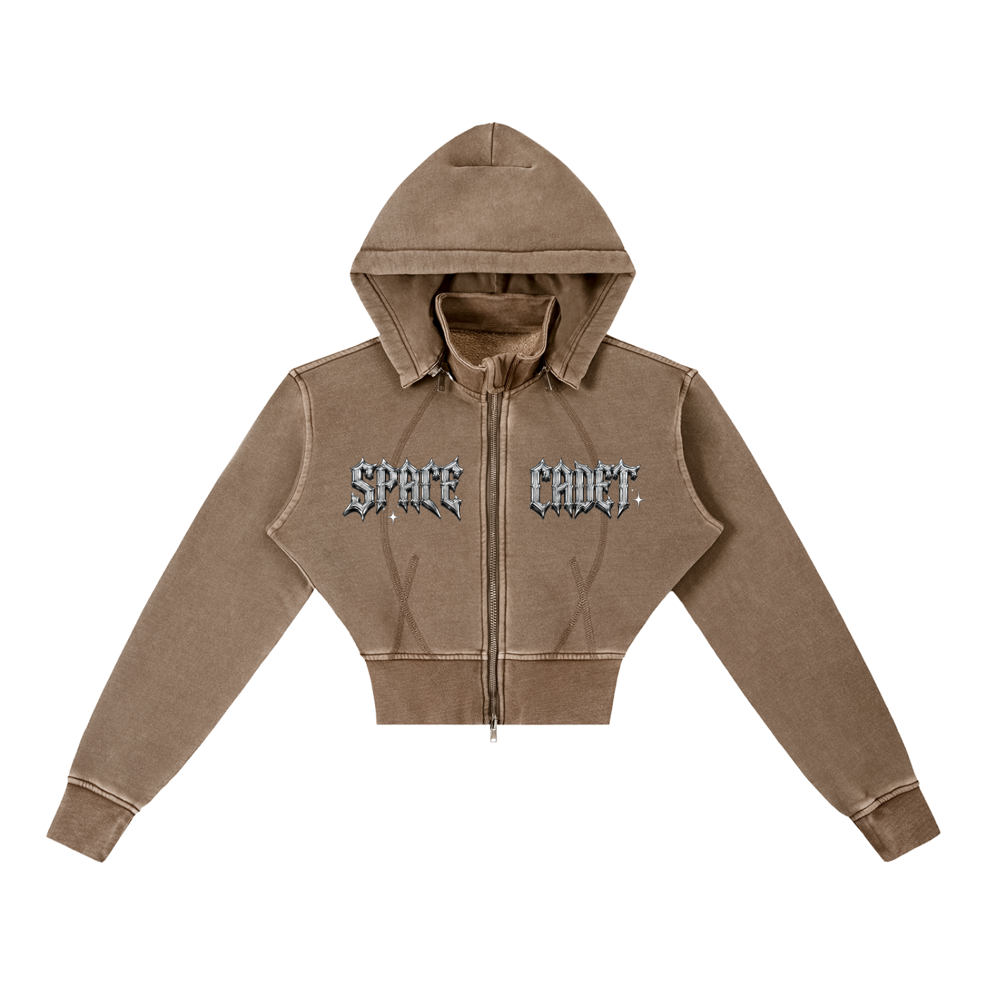 Space Cadet Bad B Vintage Washed Cropped Hoodie 2
