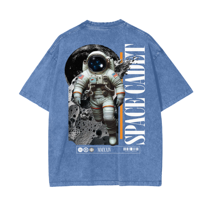 V2 Astro Walking Acid Wash Oversize T-Shirt